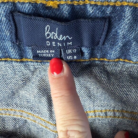Boden Denim Mini Skirt, Medium Wash, Versatile, Size 8, Boots or Sandals 2/$25 - Picture 9 of 15